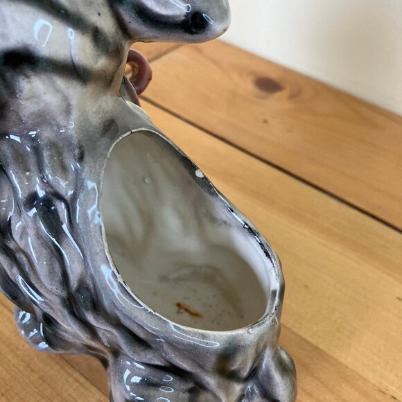 Puppy Dog Ceramic Vase Planter Vintage Made in Japan Big Eye Terrier S1042 Nanco - Picture 5 of 9